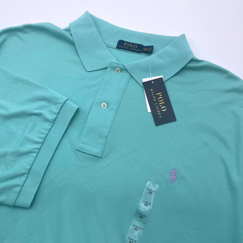 Polo Ralph Lauren Mens 3XLT Classic Fit Short Sleeve Polo Shirt Green New